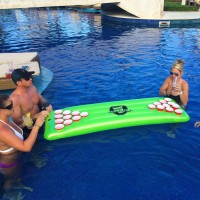 GoPong Pool Pong Table, Inflatable Floating Beer Pong Table, Includes 3 Pong Balls   556077708